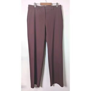 JOIE Trousers Dress Pants Size 10 Maroon Stretch Pockets 31.5" Inseam